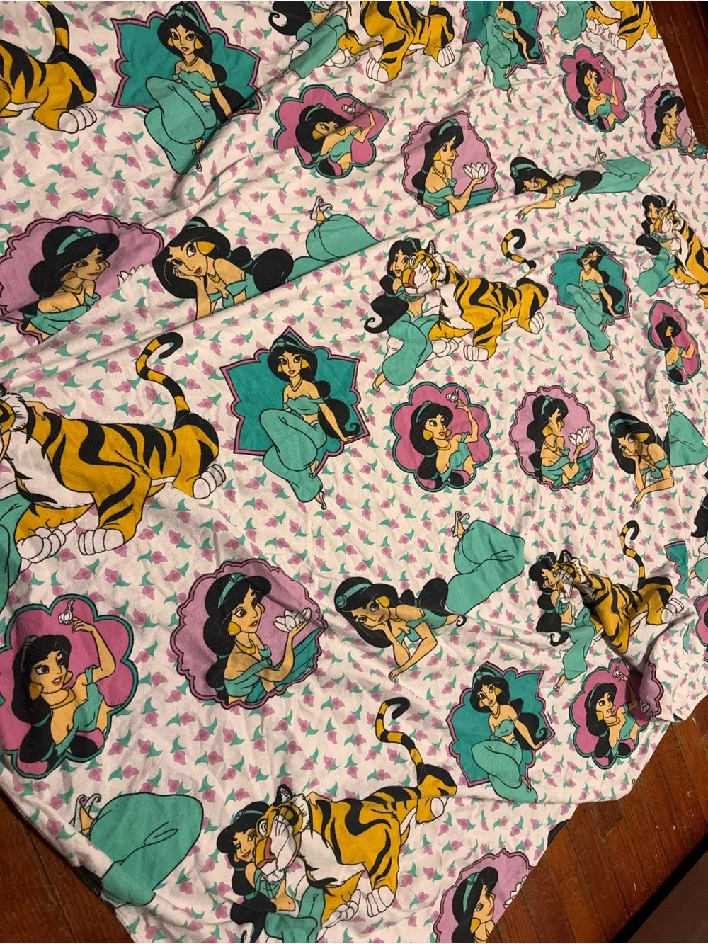 Vintage Top sheet Disney Twin jasmine Aladdin